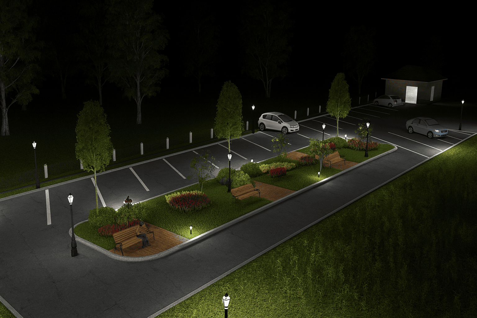 Благоустройство наземных парковок