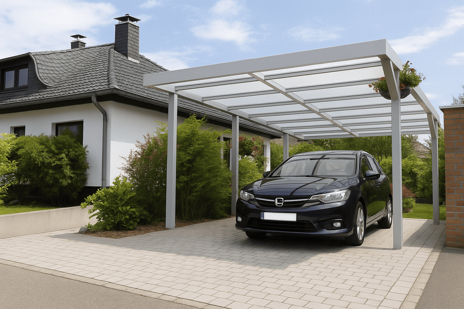 Строительство площадки под автомобиль